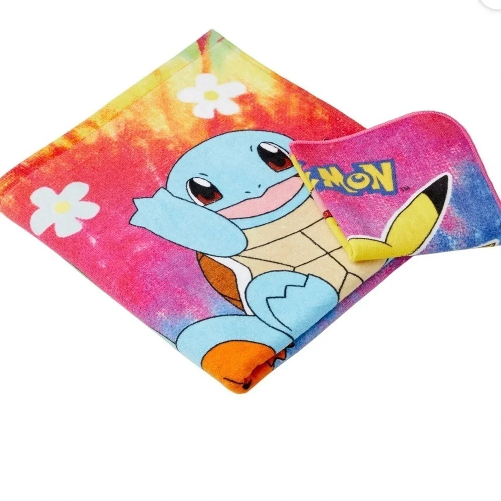 Pokémon Kids Cotton Tie Dye 2 Piece Towel and Washcloth Set